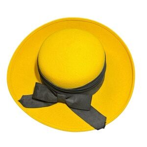 Vintage Michael Howard “Madeline” Yellow Wool Hat